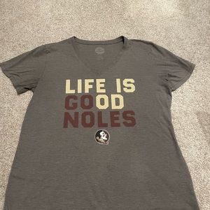 LIFE IS GOOD FSU tshirt. Size Large.